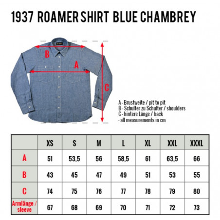 Chemise Chambrey 1937 Roamer Blue
