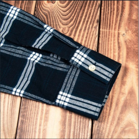 Flanellhemd – 1937 Roamer Shirt Dugway blue Pike Brothers