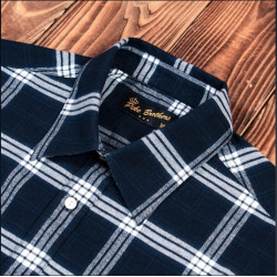 Flanellhemd – 1937 Roamer Shirt Dugway blue Pike Brothers
