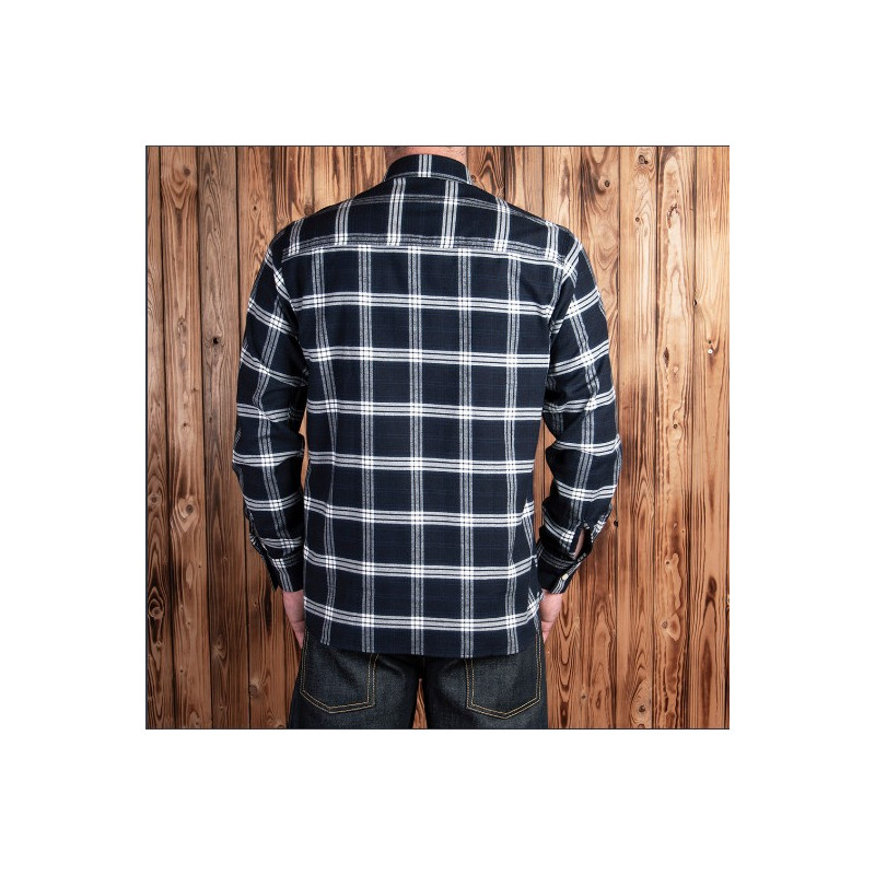 Flannel Shirt - 1937 Roamer Shirt Dugway blue Pike Brothers