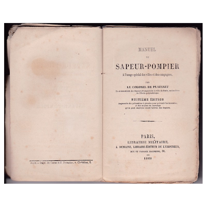 Handbuch des Feuerwehrmanns für den besonderen Gebrauch in Städten und auf dem Land. 8. Ausgabe 1868