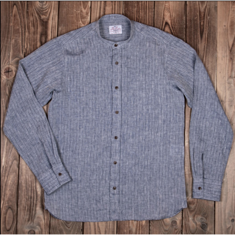 Leinenhemd Hudson Grau – Pike Brothers 1923 Buccanoy Shirt Hudson grey