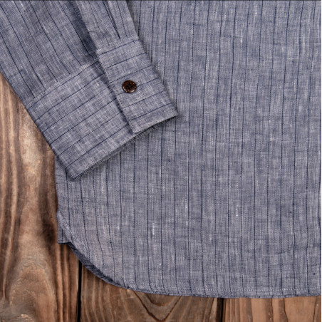 Linen shirt Hudson Grey - Pike Brothers 1923 Buccanoy Shirt Hudson grey