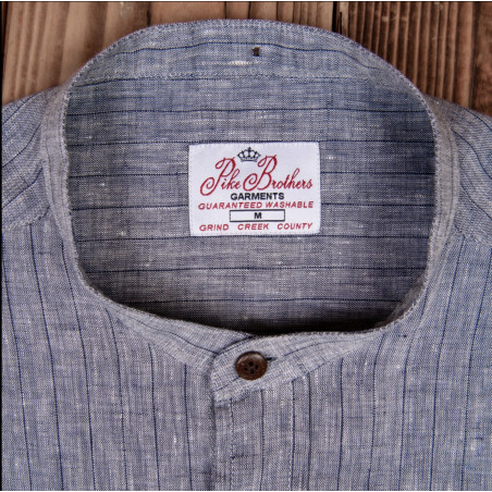 Linen shirt Hudson Grey - Pike Brothers 1923 Buccanoy Shirt Hudson grey