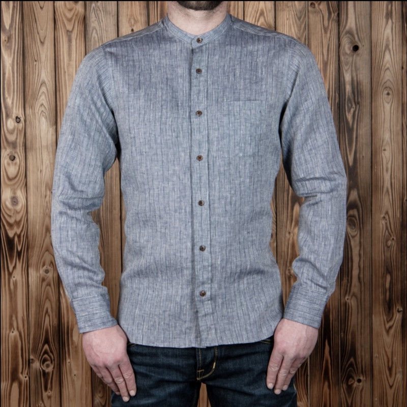Leinenhemd Hudson Grau – Pike Brothers 1923 Buccanoy Shirt Hudson grey