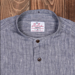 Leinenhemd Hudson Grau – Pike Brothers 1923 Buccanoy Shirt Hudson grey 2