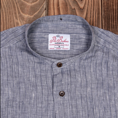 Linen shirt Hudson Grey - Pike Brothers 1923 Buccanoy Shirt Hudson grey