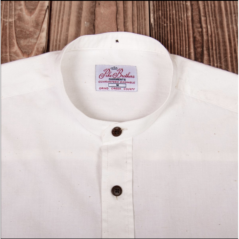 White 100% cotton shirt - Pike Brothers 1923 Buccanoy Shirt Yuma white