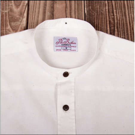 Wit 100% katoenen overhemd - Pike Brothers 1923 Buccanoy Shirt Yuma white