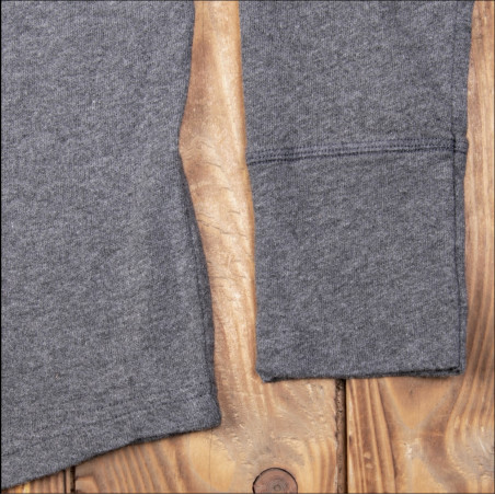 Henley-Langarmshirt mit Knopfleiste, grau meliert – Pike Brothers 1927 Henley long Sleeve grey melange