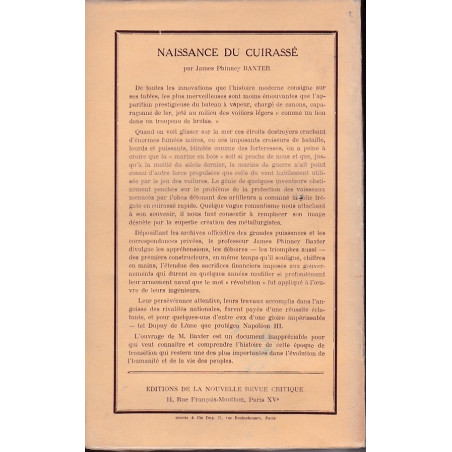 Naissance du Cuirassé