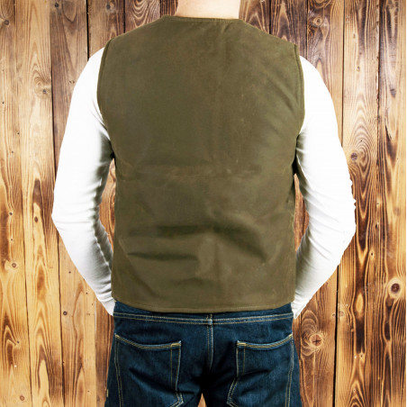 Gewaxte C2-jas - 1942 C2 Vest waxed oliv Pike Brothers