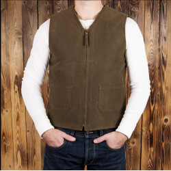 Gewaxte C2-jas - 1942 C2 Vest waxed oliv Pike Brothers