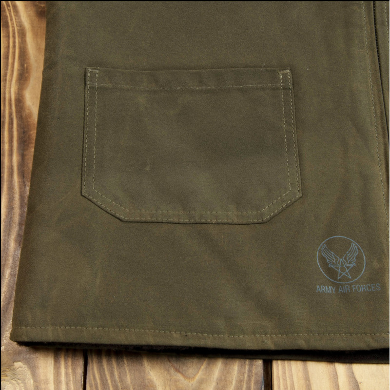 Gewaxte C2-jas - 1942 C2 Vest waxed oliv Pike Brothers