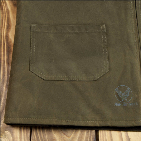 Veste C2 waxée - 1942 C2 Vest waxed oliv Pike Brothers