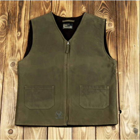 C2 Waxed Vest - 1942 C2 Vest waxed oliv Pike Brothers