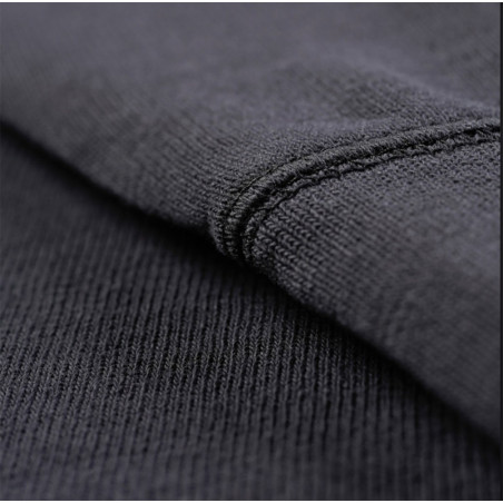 T-shirt henley US 100% coton à manches longues noir- Pike Brothers 1954 Utility Shirt Long Sleeve faded black