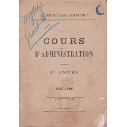 MILITARY ADMINISTRATION COURSE 1ST YEAR 1925-1926
