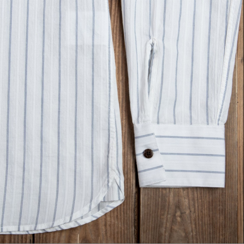 100% cotton shirt - 1923 Buccanoy Shirt Alp white - Pike Brothers