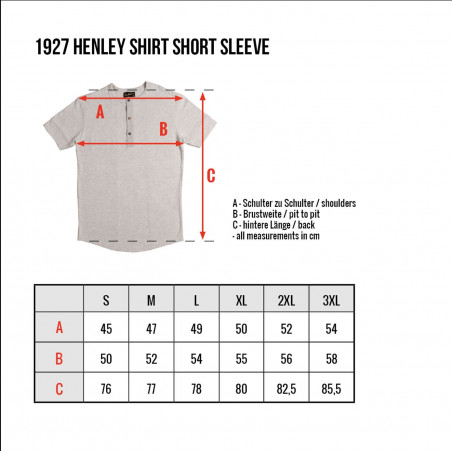 T-shirt Henley met knoopsluiting en korte mouwen donkergrijs - 1927 Henley Shirt short sleeve iron grey Pike Brothers