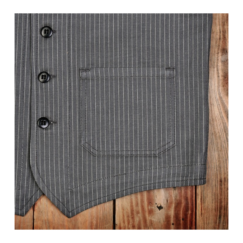 Gilet 1937 Roamer denim grey wabash grijs