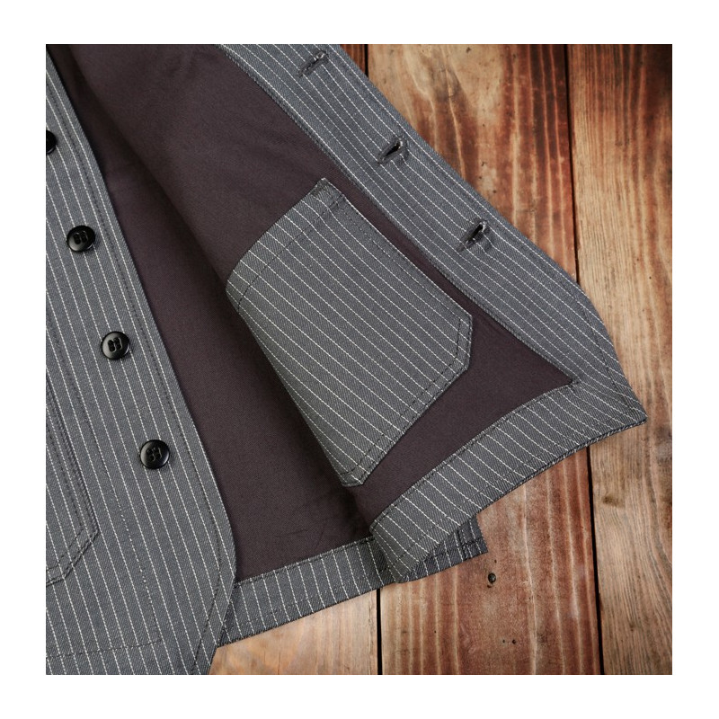 Gilet 1937 Roamer denim grey wabash grijs