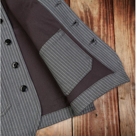 Gilet 1937 Roamer denim grey wabash grijs