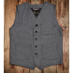 Grey Striped Vest - 1937 Roamer Vest Grey Wabash 2