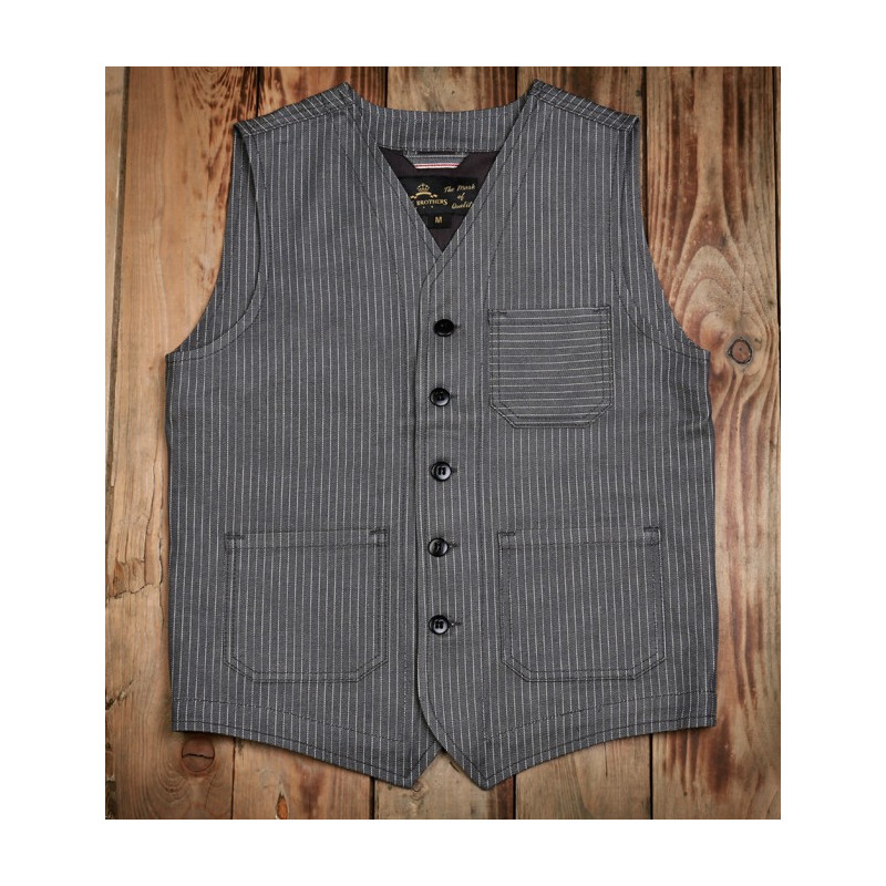 1937 Roamer Denim Grey Wabash Vest