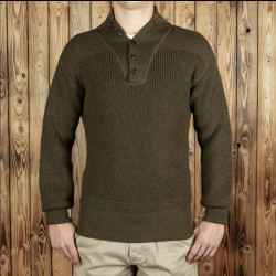 5-Button High Neck Sweater US Army 1944 - High Neck Sweater Olive - Pike Brothers