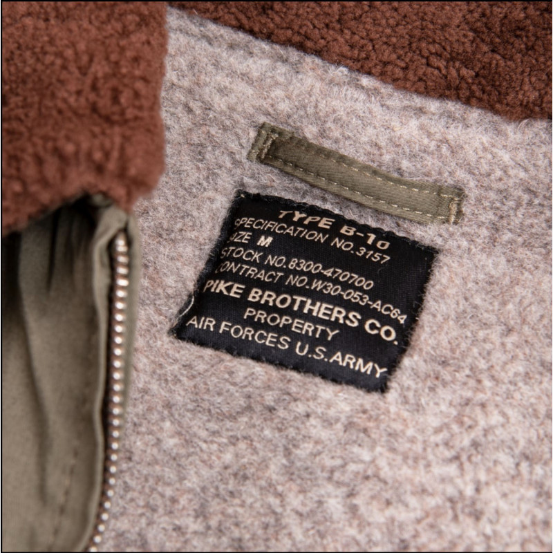 Pilotenblouson B10 – 1943 B-10 Flight Jacket olive drab – Pike Brothers