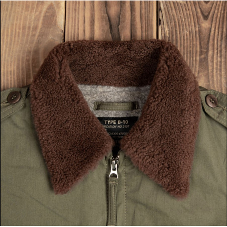 Pilotenblouson B10 - 1943 B-10 Flight Jacket olive drab – Pike Brothers