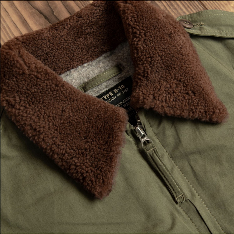 Pilotenblouson B10 - 1943 B-10 Flight Jacket olive drab – Pike Brothers