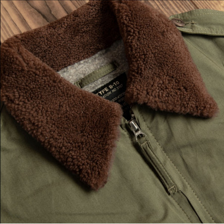 Pilotenblouson B10 - 1943 B-10 Flight Jacket olive drab – Pike Brothers