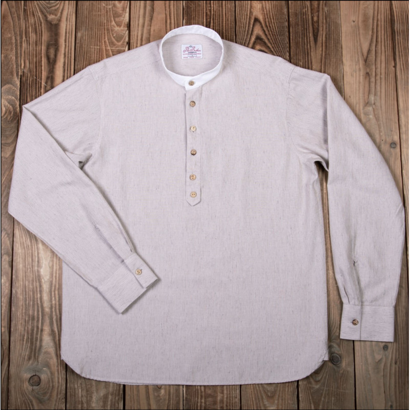 Katoenen overhemd – 1923 Buccaneer Shirt Guernsey brown – Pike Brothers