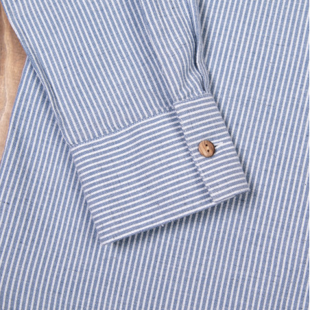 Cotton shirt – 1923 Buccaneer Shirt Guernsey blue stripes – Pike Brothers