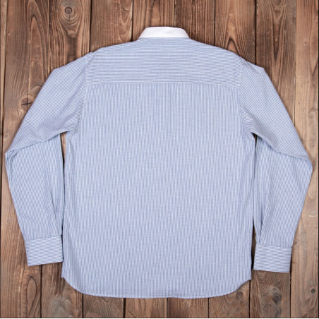Katoenen overhemd – 1923 Buccaneer Shirt Guernsey blue stripes – Pike Brothers