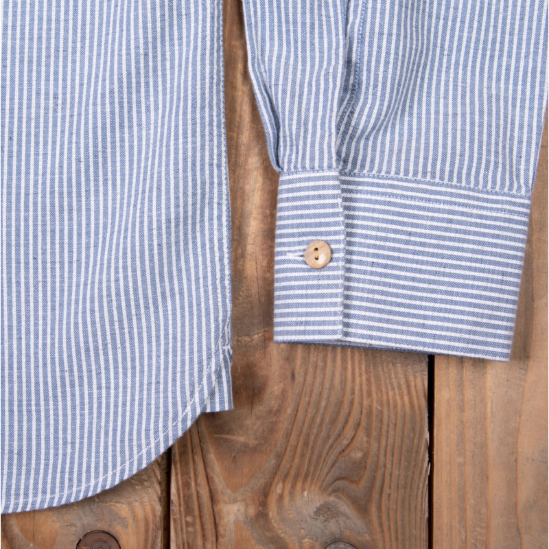 Cotton shirt - 1923 Buccaneer Shirt Guernsey blue stripes – Pike Brothers
