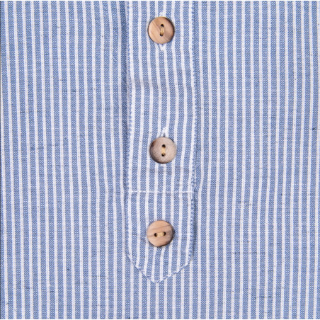 Cotton shirt - 1923 Buccaneer Shirt Guernsey blue stripes – Pike Brothers
