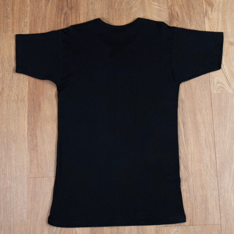 Pack of 2 black tubular round-neck t-shirts...