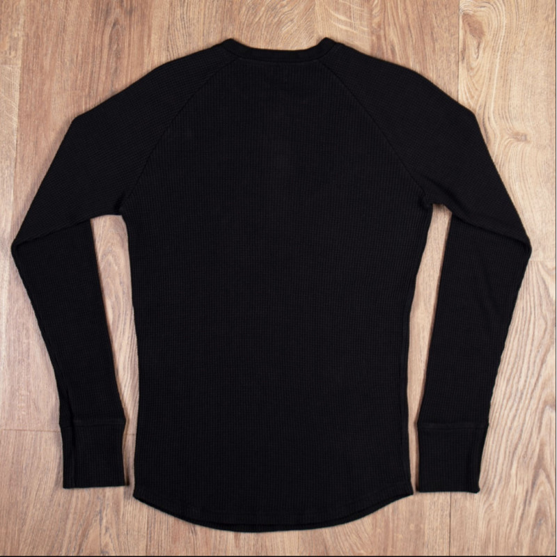 T-SHIRT HENLEY STRUKTURIERT SCHWARZ - 1936...