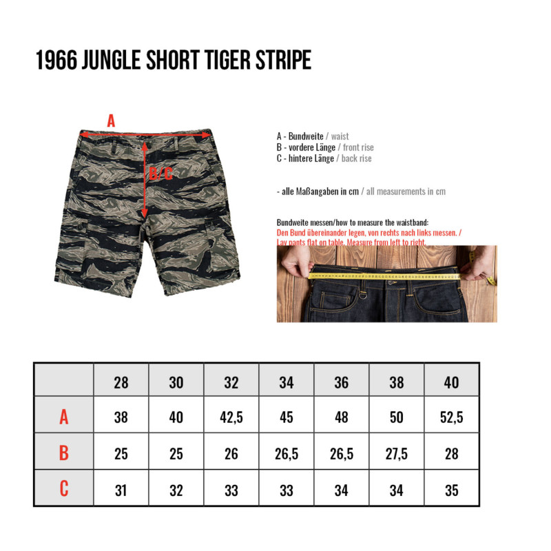 1966 Jungle Tiger Stripe Short - Pike Brothers