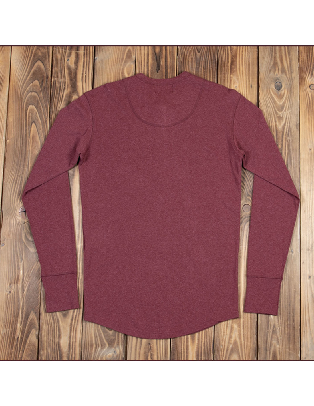 Maglietta Henley Uomo Maniche Lunghe Con Bottoni E Tasca - Casual Girocollo In Tessuto Morbido - Colore Vino Rosso, Taglia XX-Large