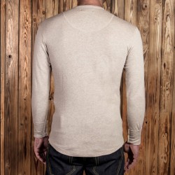 Beige Henley T-Shirt met lange mouwen - 1927 Henley Shirt... 2
