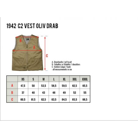 C2 USAAF 1942 Weste Olive Drab - Pike Brothers
