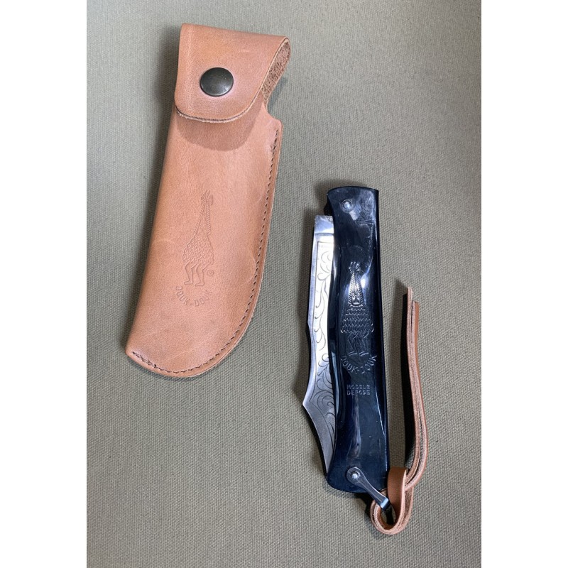 Authentiek Douk-Douk mes 260 mm met bruin leren...