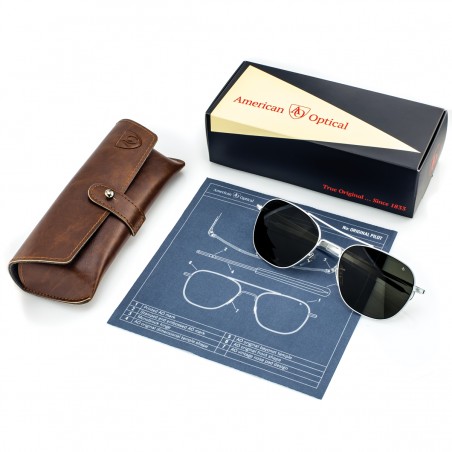 Original Pilot Argent silver AO Skymaster - Sonnenbrille American Optical
