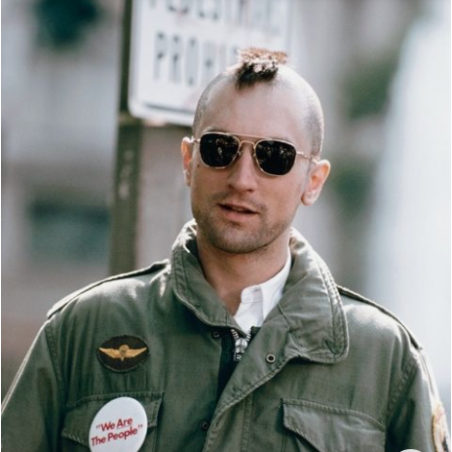 Robert de Niro in Taxi Driver (1976) und seine Original Pilot AO