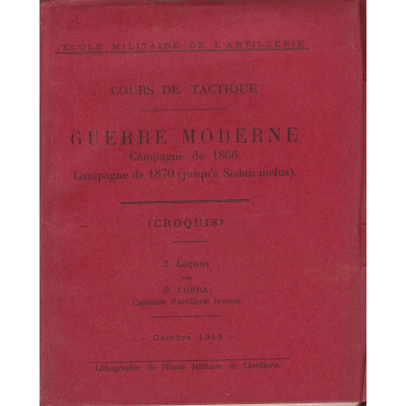 Lehrbuch der Taktik – Moderner Krieg, Feldzüge von 1866 und 1870, Hauptmann Corda, Ausg. 1913 – 2 Bände
