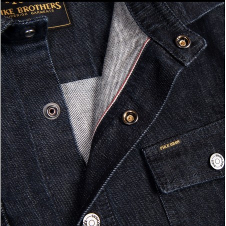 Denim overhemd 1943 CPO Shirt 12oz indigo - Pike Brothers